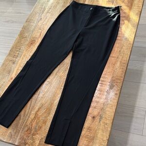 Sleek Black Slacks slit front